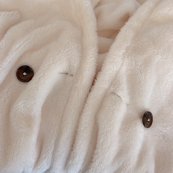 JASON WU • Women's Plus Size White Teddy Coat Winter Jacket - Picture 13 of 14